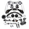 Xbox 360 Fat Wireless Controller Protective Shell Case with Full Buttons (Chrome Silver)