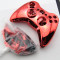Xbox 360 Fat Wireless Controller Protective Shell Case with Full Buttons (Chrome Red)