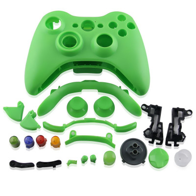Xbox 360 Fat Wireless Controller Full Shell (Green)