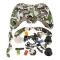 Xbox 360 Fat Wireless Controller Camouflage Full Shell Cover Case (Green+White)