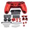 PS4 Controller Electroplate Housing Full Shell Case (Red)