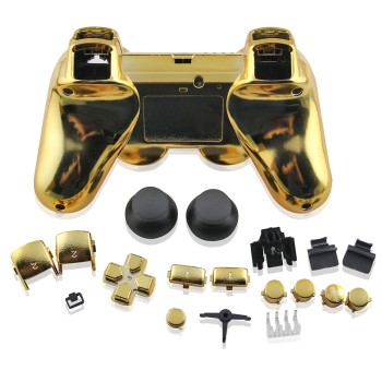 Electroplate Case for PS3 Controller Gold