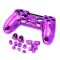 PS4 Controller Electroplate Housing Full Shell Case (Purple)