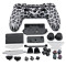 PS4 Wireless Controller Leopard Print Desgin Shell Mod Kit (Black+White)