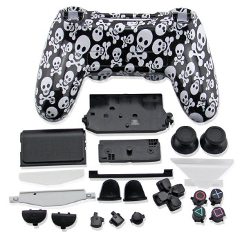 PS4 Wireless Controller Skull Design Shell Mod Kit (Skull Pattern)