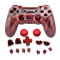 PS4 Wireless Controller Skull Design Shell Mod Kit (Red Skull)