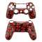 PS4 Wireless Controller Hydro Dipped Shell Mod Kit (Red Ghost)