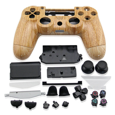 PS4 Controller Hydro Dipped Wood Grain Full Shell  (Light Color)
