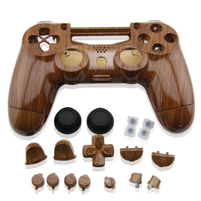 PS4 Controller Hydro Dipped Wood Grain Full Shell (Brown)