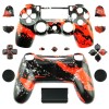 PS4 Wireless Controllers Hydro Dipped Shell Mod Kit (Red Splatter)