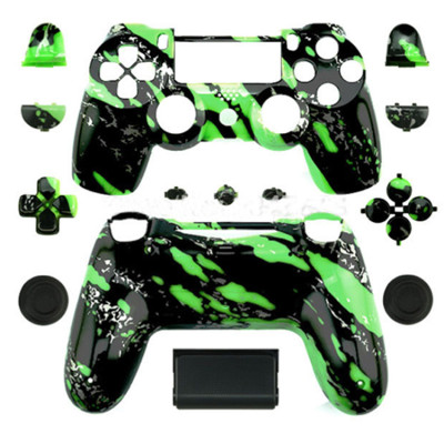 PS4 Wireless Controllers Hydro Dipped Shell Mod Kit (Green Splatter)