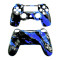 PS4 Wireless Controllers Hydro Dipped Shell Mod Kit (Blue Splatter)