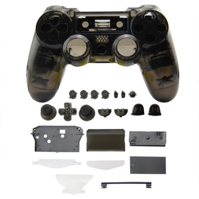 PS4 Wireless Controller Tansparent Housing Shell Mod Kit (Gray)