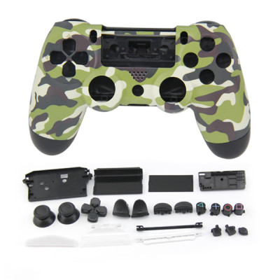 PS4 Wireless Controller Camouflage Housing Shell Mod Kit (Light Green)
