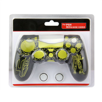 PS4 Controller Silicone Skin Case With Packaging Yellow+Black