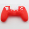 PS4 Controller Silicone Skin Case Light Red