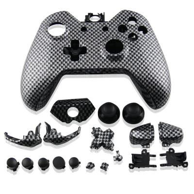 Xbox One Controller Hydro Dipped Housing Shell (Black Carbon)