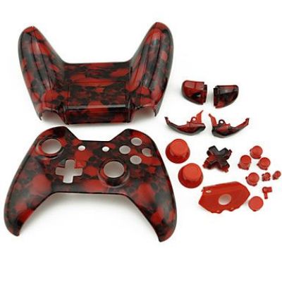 Xbox One Controller Hydro Dipped Housing Shell (Red Skull)