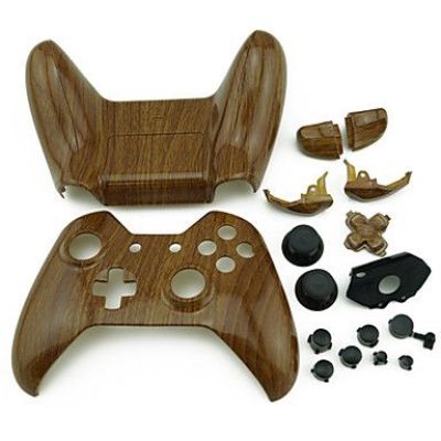 Xbox One Controller Wood Grain Housing Shell (Dark Color)