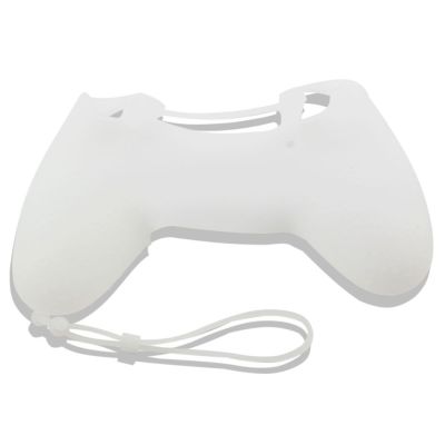 PS4 Controller Silicone Skin Case With Hand Rope White