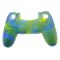 PS4 Controller Silicone Skin Case (Blue + Yellow + Green)