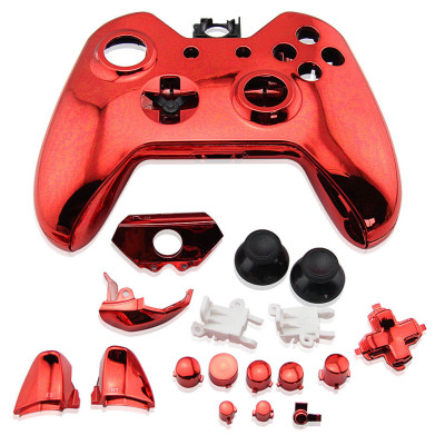 Xbox One Controller Electroplate Housing Full Shell Case (Red)