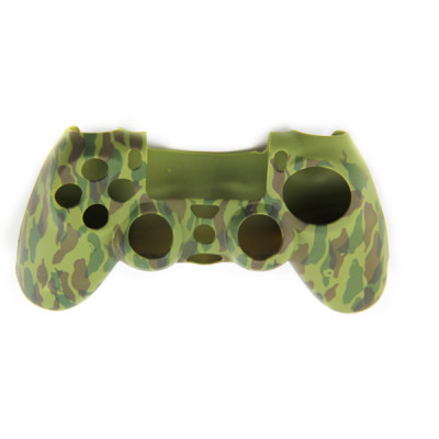 PS4 Controller Silicone Skin Case Camouflage Green