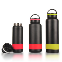 Everich D/W S/S Vacuum Insulated Water Bottle with Silicone Band and Semicircular Lid