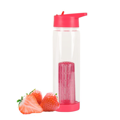 Everich Tritan Bottle with Straw Lid and Fruit Infuser 700ml