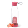 Everich 06738 Tritan Bottle with Silicone Handle Lid and Fruit Infuser 650ml