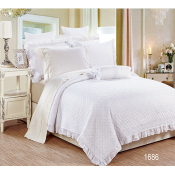 KOSMOS high quality white home 100% embroidery bedspread