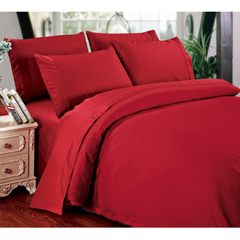 solid color cotton bedding set include duvet cover flat sheet and pillowsham