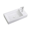 CS-5037R Bathroom Slender Vessel Rectangle Sink in White