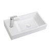 CS-5037L Bathroom Slender Vessel Rectangle Sink in White