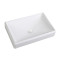 CS-5034 Bathroom Slender Diamond Shape Vessel Rectangle Sink in White
