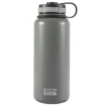 32oz Wide Mouth Double Wall Vacuum Stainless Steel Water Flask ,Cold Grey