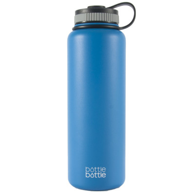 40oz Wide Mouth Double Wall Vacuum Stainless Steel Water Flask ,Galacier Blue