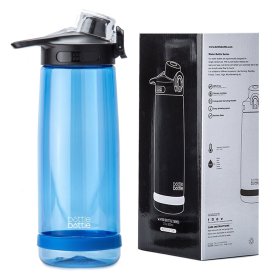 Bottlebottle Plastic Sports Water Bottle BPA Free Leak Proof Wide Mouth with Flip Lid for Camping and Exercise, 27oz
