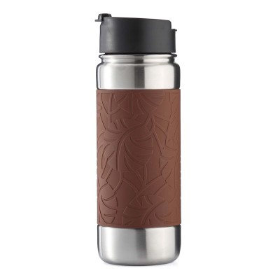 Bottlebottle Vacuum Insulated Stainless Steel Water Bottle, 18oz Leak Proof Coffee Travel Mug Thermo Flask with Silicone Sleeve, Wide Mouth with BPA Free Flip Top Lid