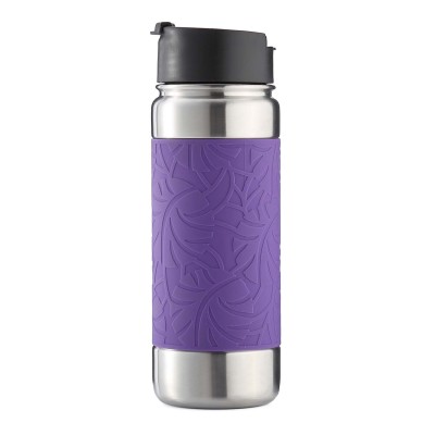 Bottlebottle Vacuum Insulated Stainless Steel Water Bottle, 18oz Leak Proof Coffee Travel Mug Thermo Flask with Silicone Sleeve, Wide Mouth with BPA Free Flip Top Lid