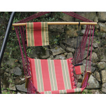 Red Stripe Quilted Hammock Chairs