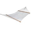 Outdoor Hammocks Cotton Rope Double Hammock with Wood Spreader,450 Pounds Capacity