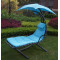 Patio Hanging Chaise Lounger Chair With Umbrella Garden Air Porch Arc Stand Floating Swing Hammock Chair