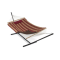 Outdoor Cotton Rope Hammock With 12ft Steel Hammock Stand Set,Pillow and Pad included