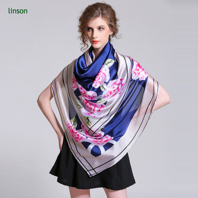 High Quality Cheap Price Wholesale 100% Silk Satin Printed Scarf For Dubai