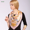 Custom Square Size 12mm Silk Printed Scarf For Office Lady