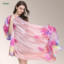 Custom Floral Printed Soft Silky Handfeel Silk Satin Scarf Wholesale Cheap Price