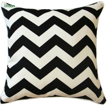 Fashion Chevron Pattern Printed Cushion Covers 100% Cotton Canvas Wholesale Made In China