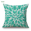 Custom Leaves Design Digital Printed Cotton Linen Cushion Cover