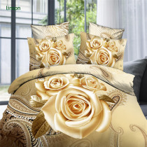 Custom Rose Design 3D Printing Bedding Set Wholesale Cheap Price/China Manufacturer Supplies 100% Cotton Duvet Cover Set